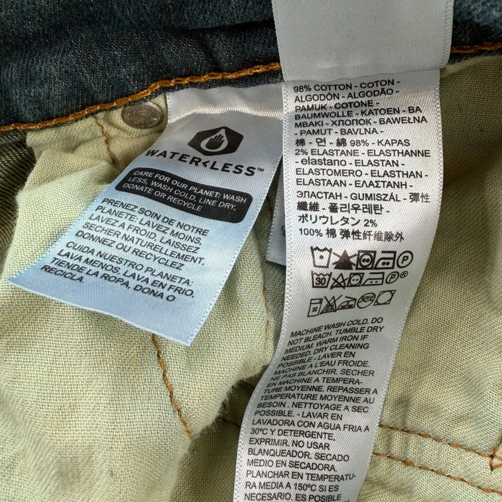 Levis 511 Slim Fit Jeans Mens 34x29 Dark Teal Green Stretch Denim 04511-5367